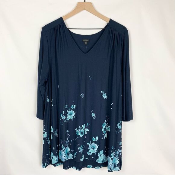 J.Jill Wearever Collection Floral Tunic - Picture 1 of 10